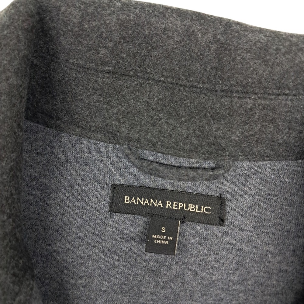 Banana Republic Dark Gray Button-Down Casual Shirt Jacket - Picture 3 of 11